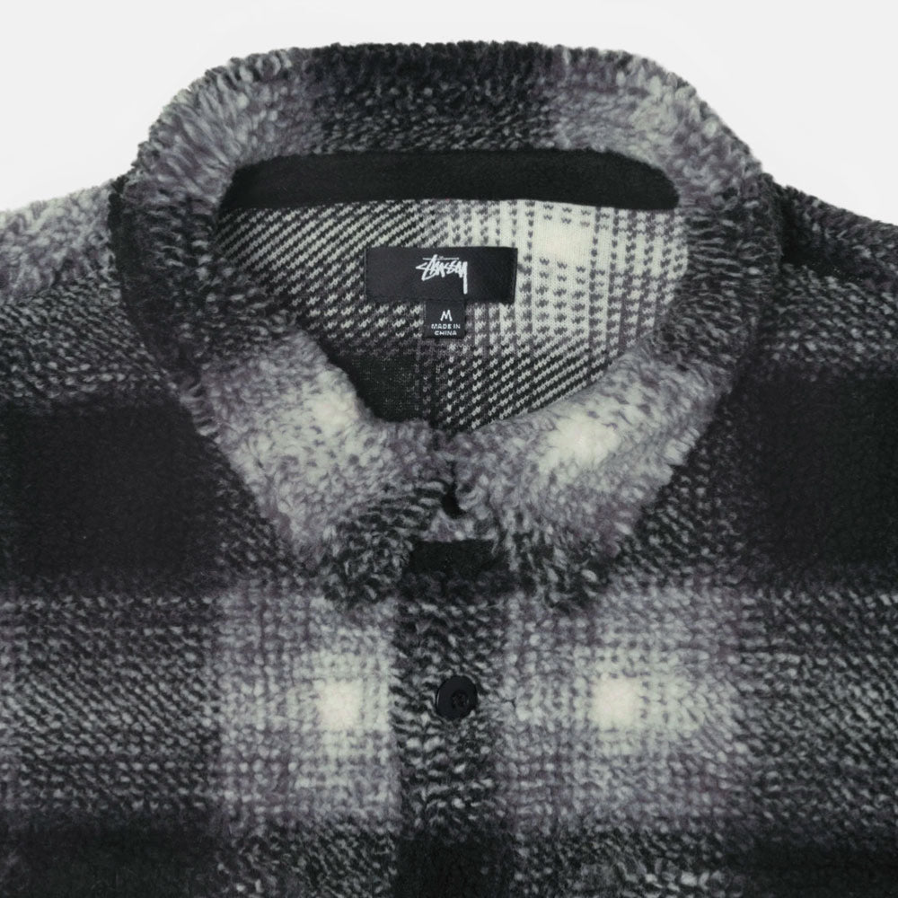 Stussy - Plaid Sherpa Shirt - Black