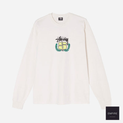 Stussy s wreath pig. DYED LS Tee Natural