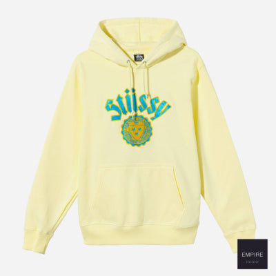 Stussy City Seal App Hoodie - Pale Yellow