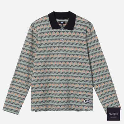 Study Diamond Pattern Polo Olive