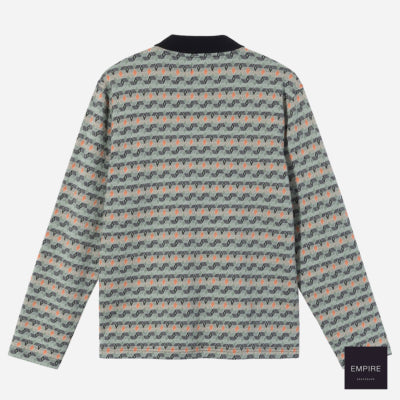 Study Diamond Pattern Polo Olive