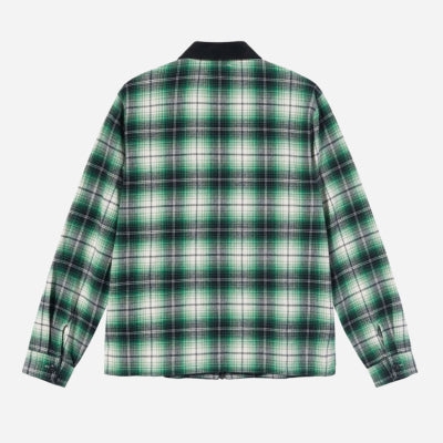 Study Frank Plaid Zip Ls Shirt - Black