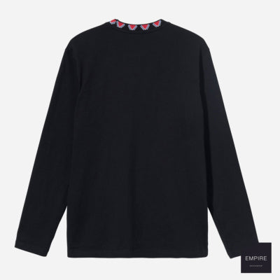 Stussy Geometric LS Crew - Black