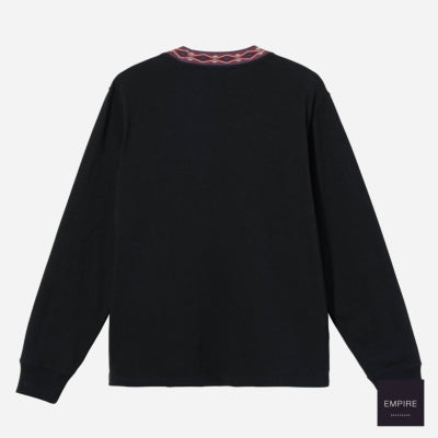 Stusssy Jacquarded Mock Neck Crew Black