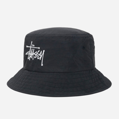 Stussy - Peached Nylon Basic Bucket Hat - Black