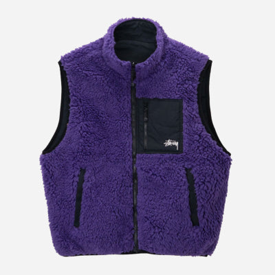 Stussy - Sherpa Vest - Purple
