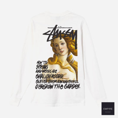 Stussy Spring Weeds Pig Dyed LS Tee - Natural