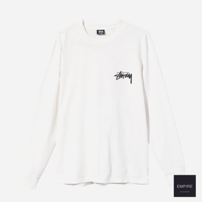 Stussy Spring Weeds Pig Dyed LS Tee - Natural