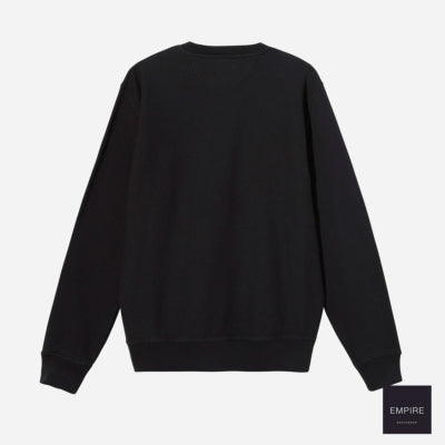 Stussy Stock Logo Crew Black