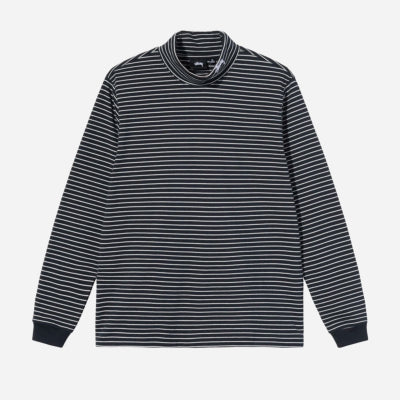 Study Striped Turtleneck Ls Jersey - Black
