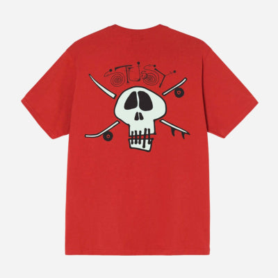 Stussy - Surf skate skate skull tee - brick
