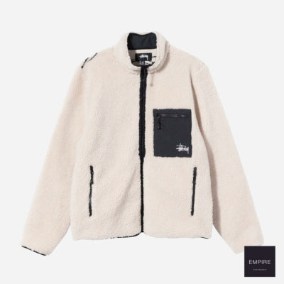 Stussy Venus Jacquard Sherpa Jacket Natural