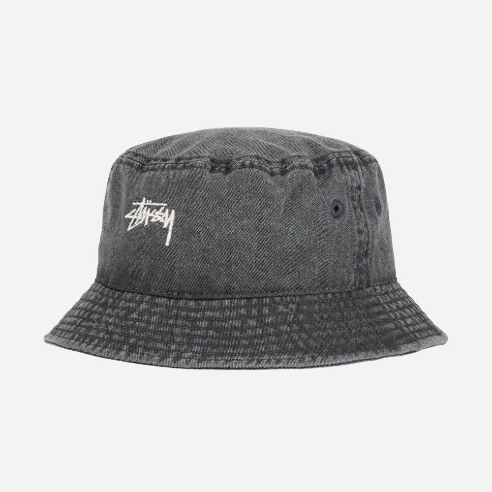 Stussy - Washed Stock Bucket Hat - Charcoal