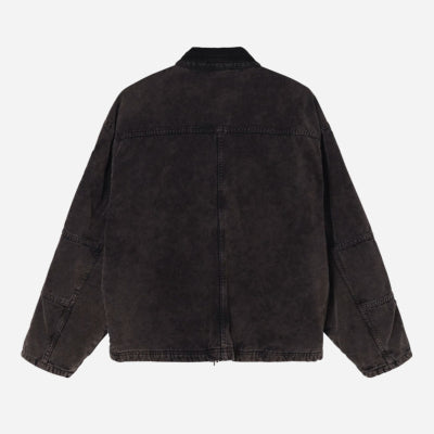 Stussy washed canvas shop jacket black