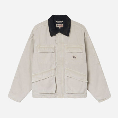 Stussy - washed canvas shop jacket - bone