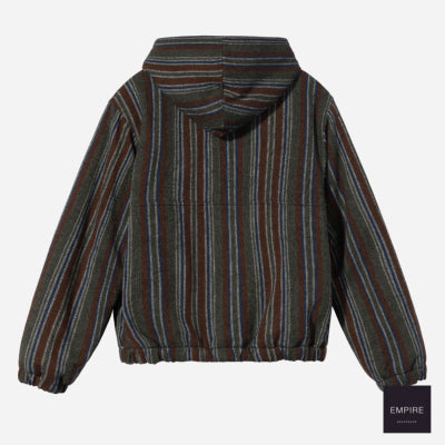 Stussy Wool Stripe Work Jacket Olive
