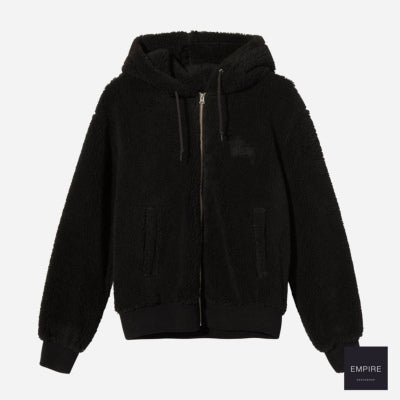 Study Sherpa Zip Hoodie - Black