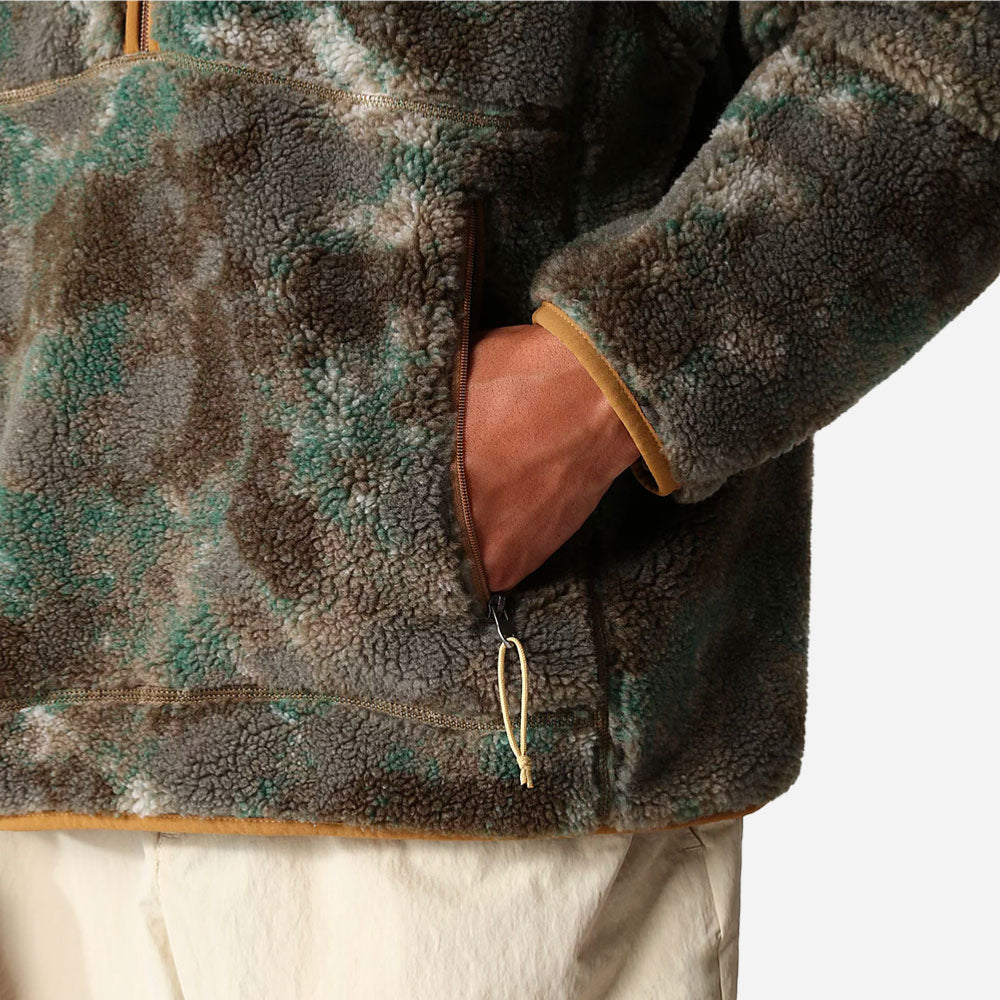 The North Face - Extreme Pullover Pile - Military Olive Stippsed Camo Print