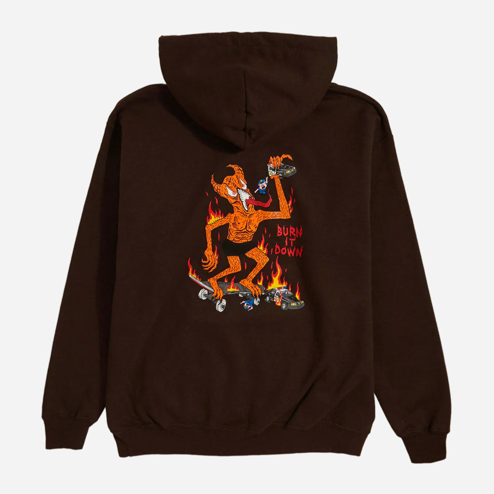 Thrasher - Burn it Down Hoody - Dark Chocolate