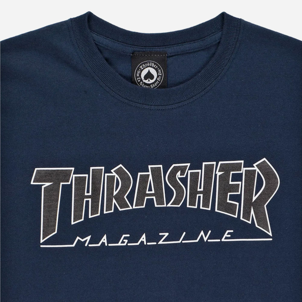 Thrasher - Outlined Tee - Navy Black