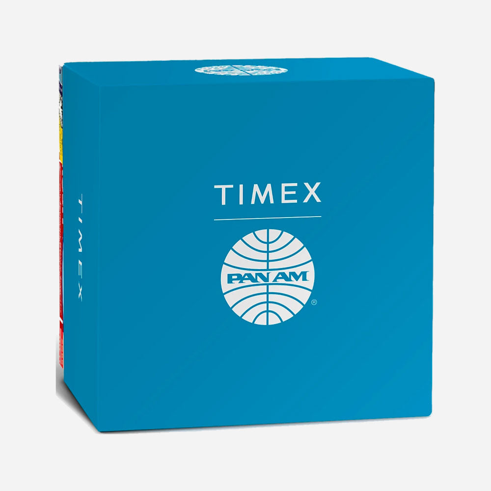 TIMEX X PAN AM - Waterbury Day -Date 42mm - Leather Strap Watch
