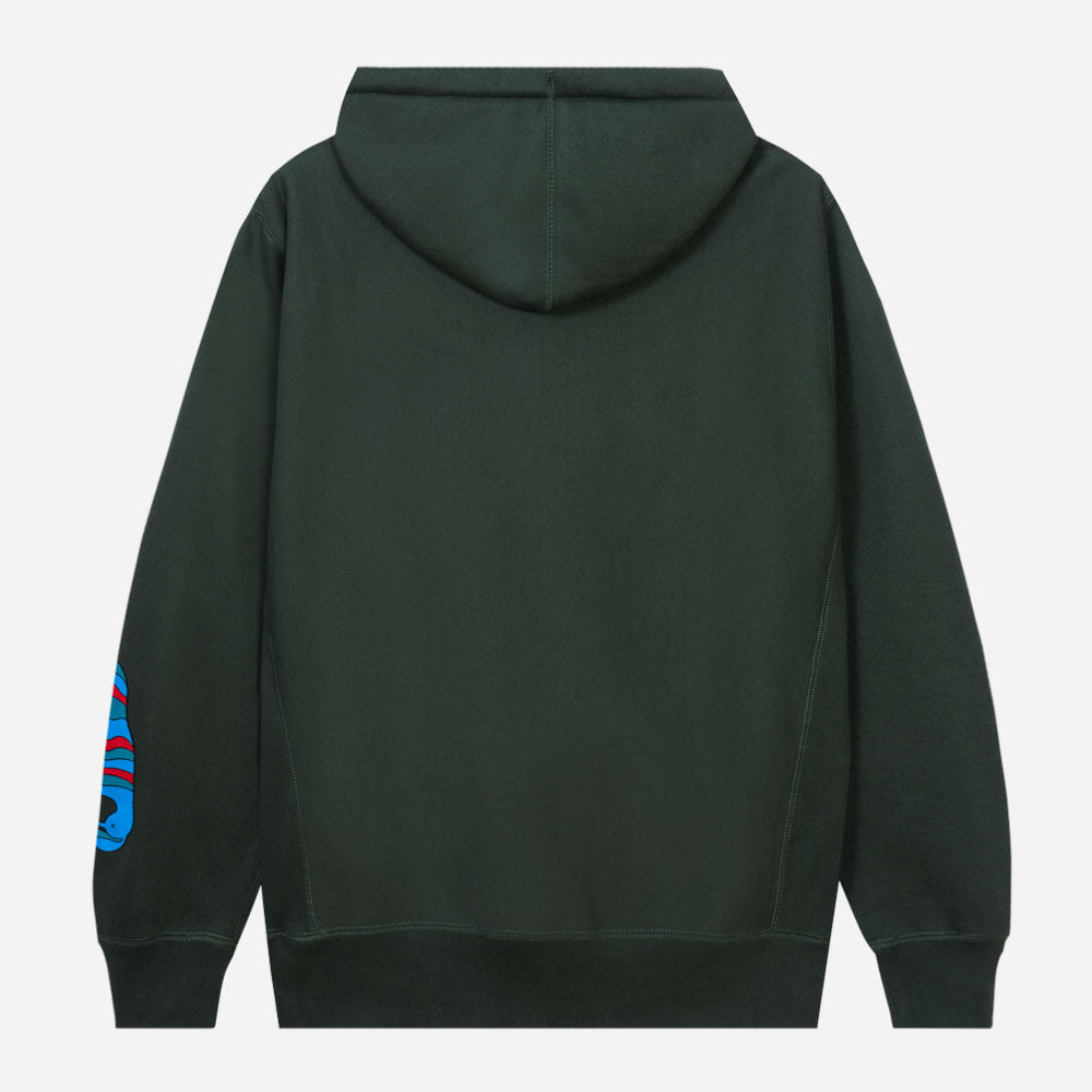 Tired Skatebord Crawl Pullover Hood - Forest
