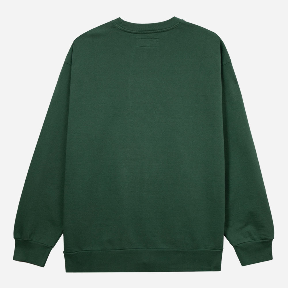 Tired - Golf Crew Neck Fleece Organic - Alpine Green