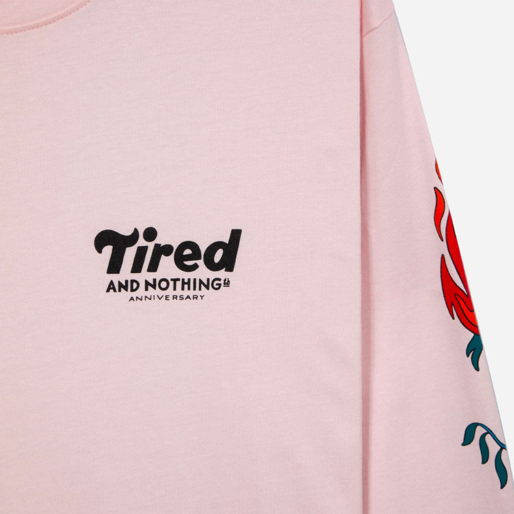 Tired - Nothing l -s organic tee - pink
