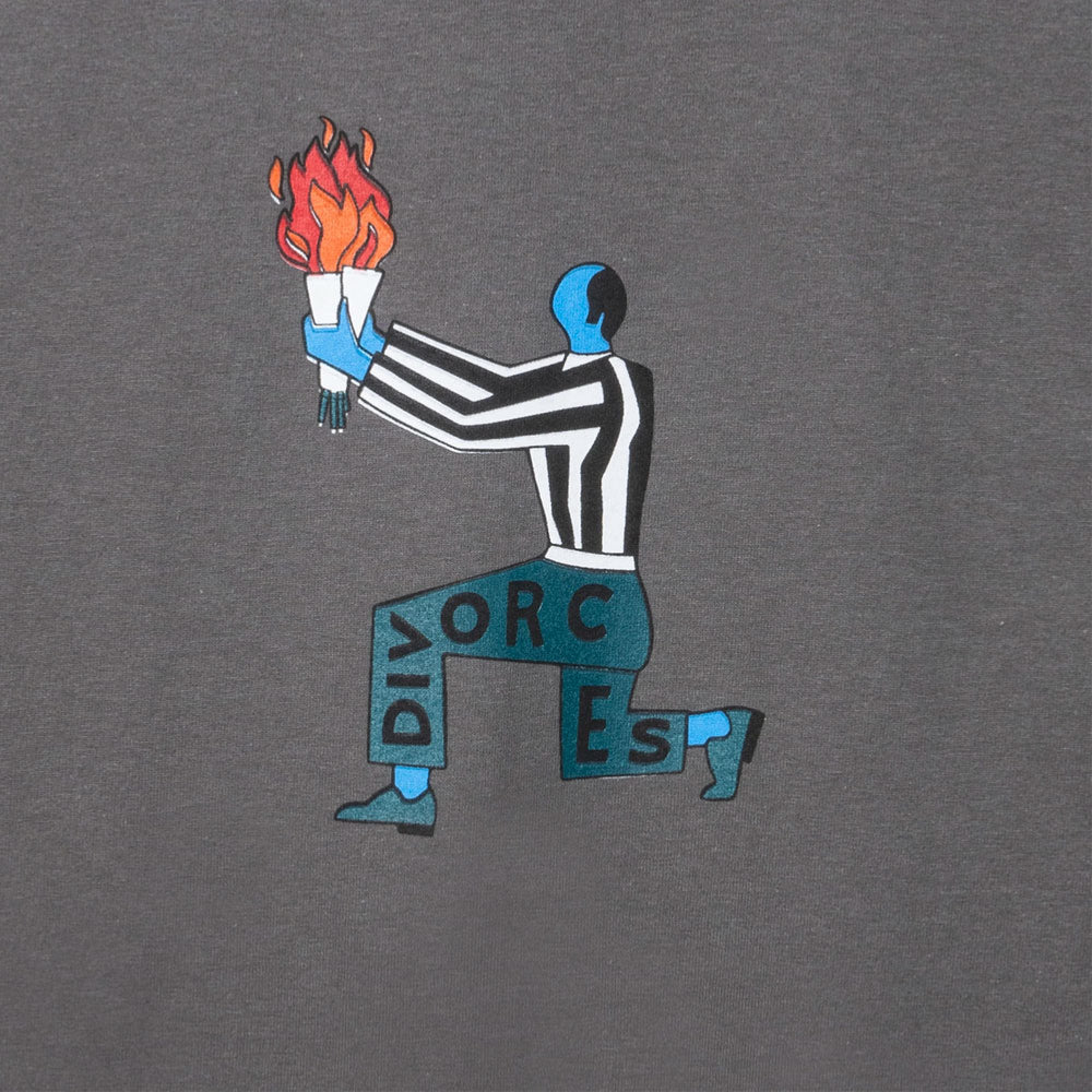 TIRED - OH HELL NO SS TEE -  CHARCOAL