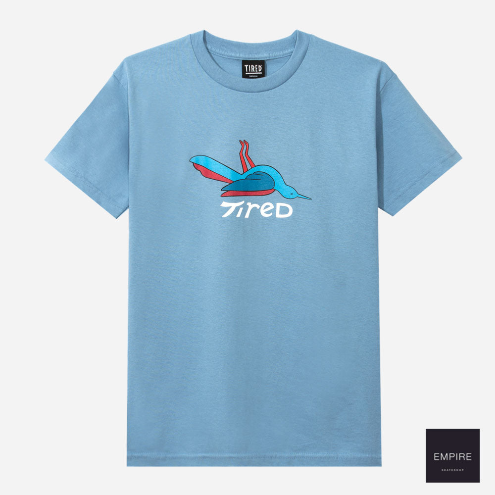 Tired Birds SS Tee Dusty Blue