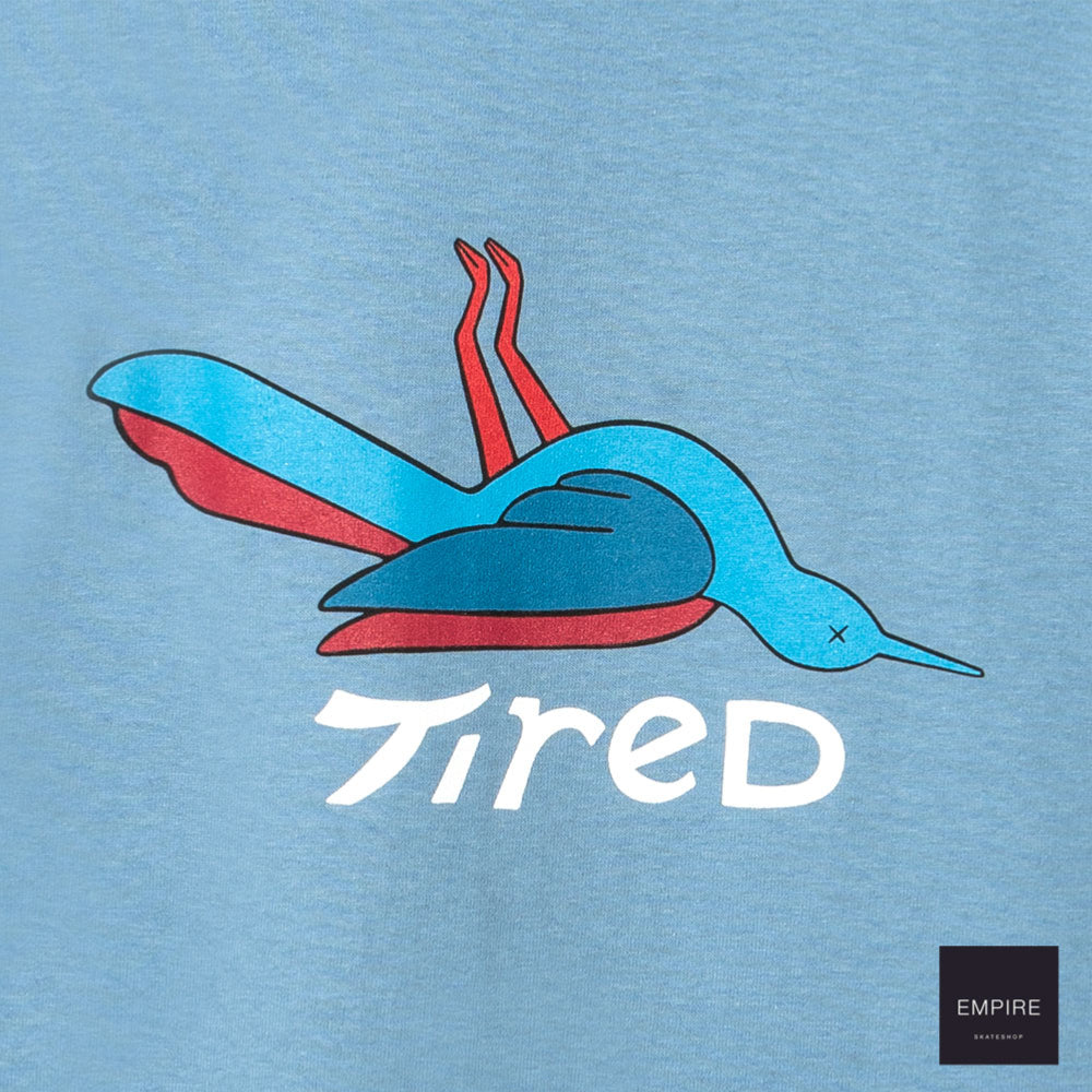 Tired Birds SS Tee Dusty Blue