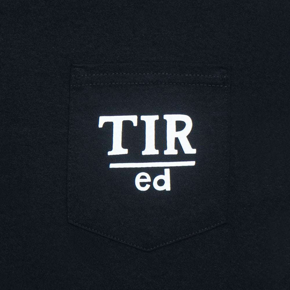 Tired Broken Key Pocket L -S Tee - Black