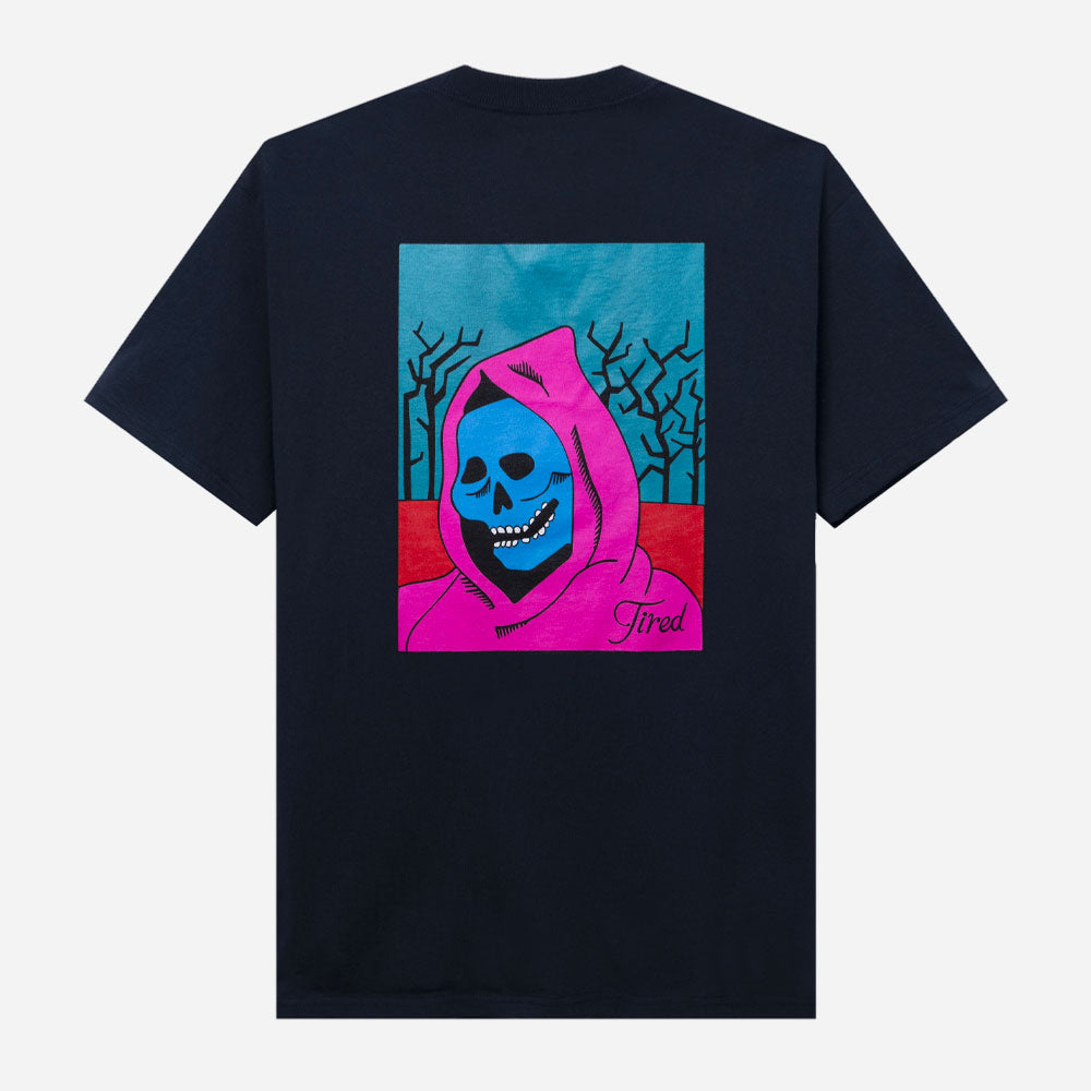 Tired - Creepy SKULL SS TEE - Navy