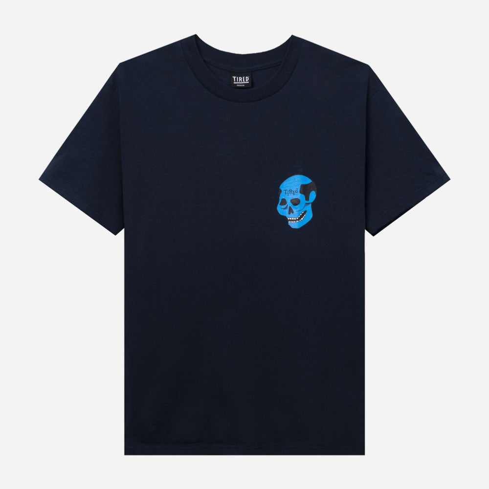 Tired - Creepy SKULL SS TEE - Navy