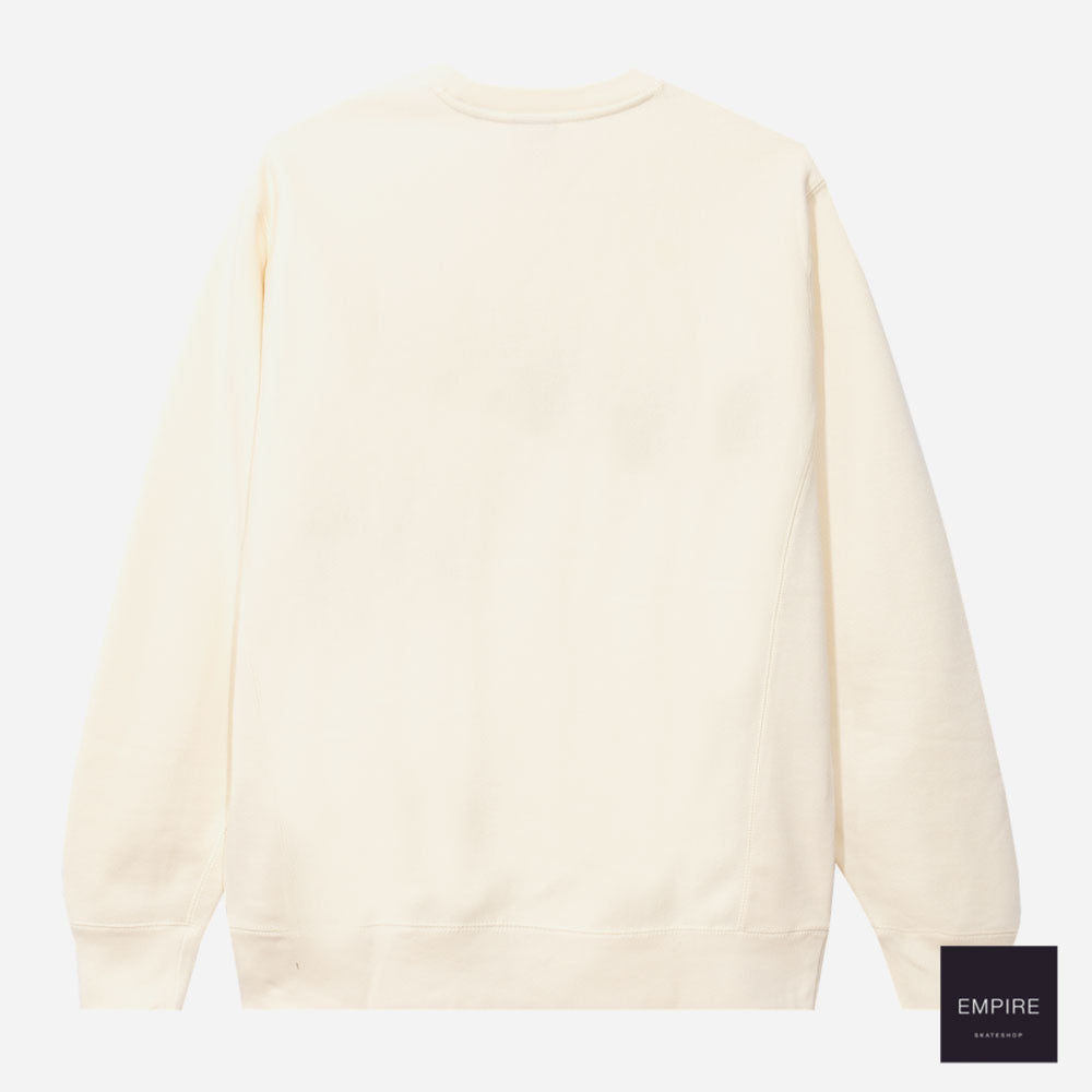 Tired Embroidered Golf Crew Neck Cream