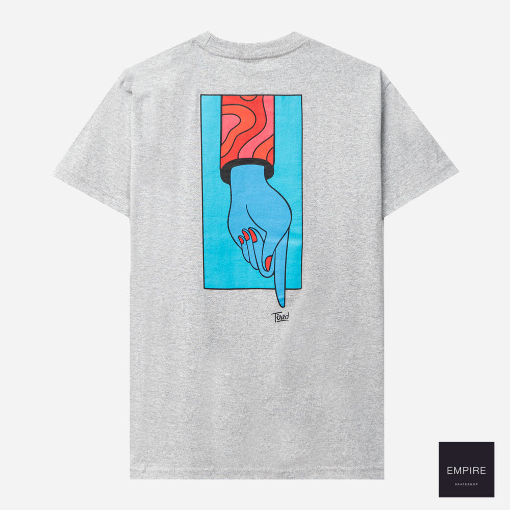 Tired Finger SS Tee Heather Gray