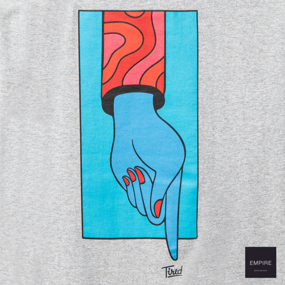 Tired Finger SS Tee Heather Gray