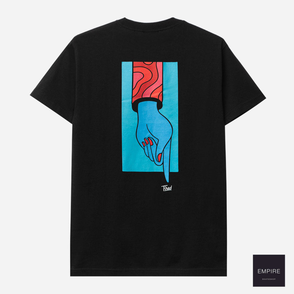 Tired Finger SS Tee Navy