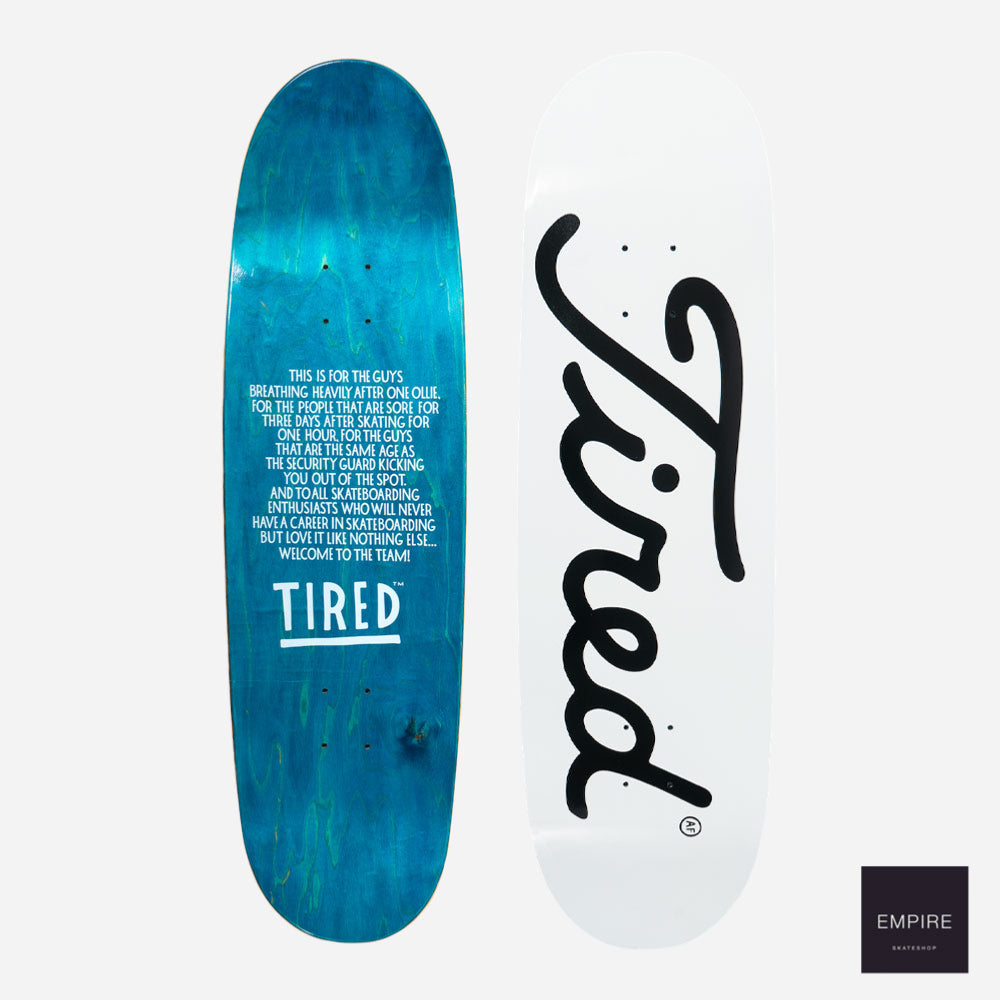 Tired Golf Logo Skateboard Chuck 8.625