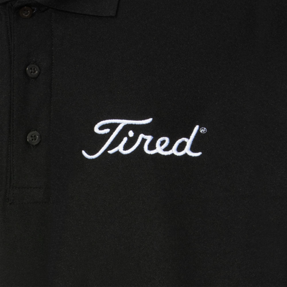 Tired Golf Polo Shirt Black
