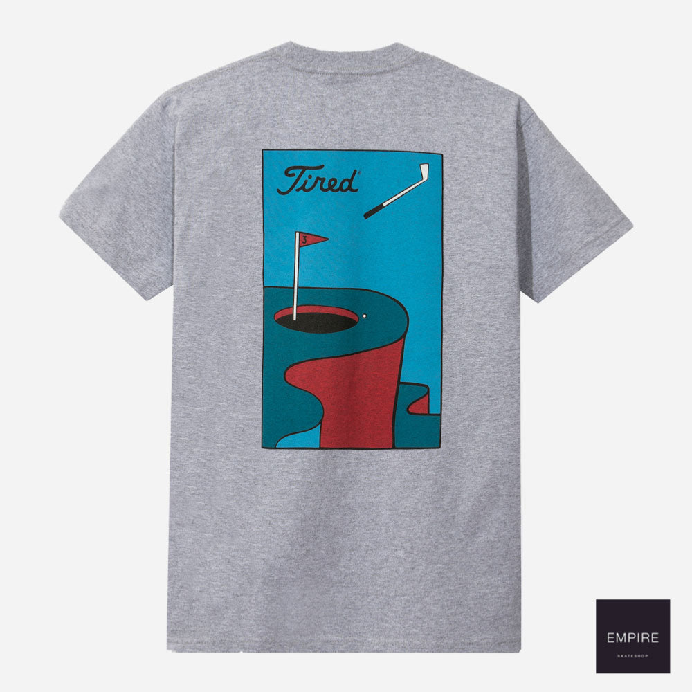 Tired Golf SS Tee Heather Gray
