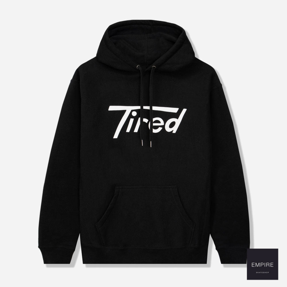 Long t pullover hoodie - black