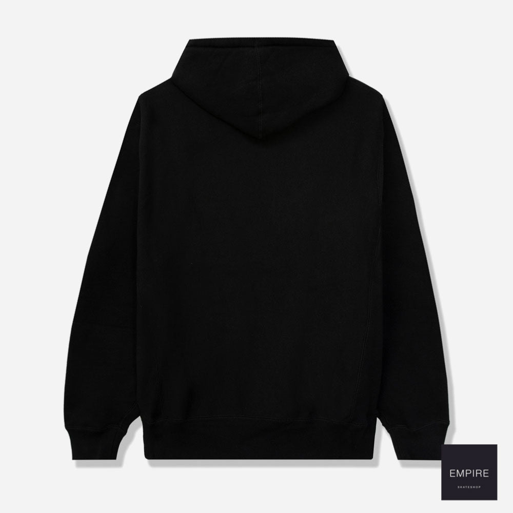 Long t pullover hoodie - black