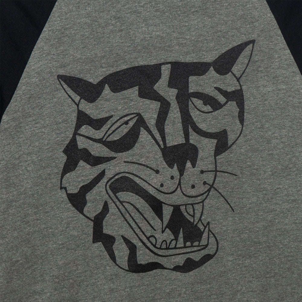 Tired - The Rounders Raglan - Gray Black