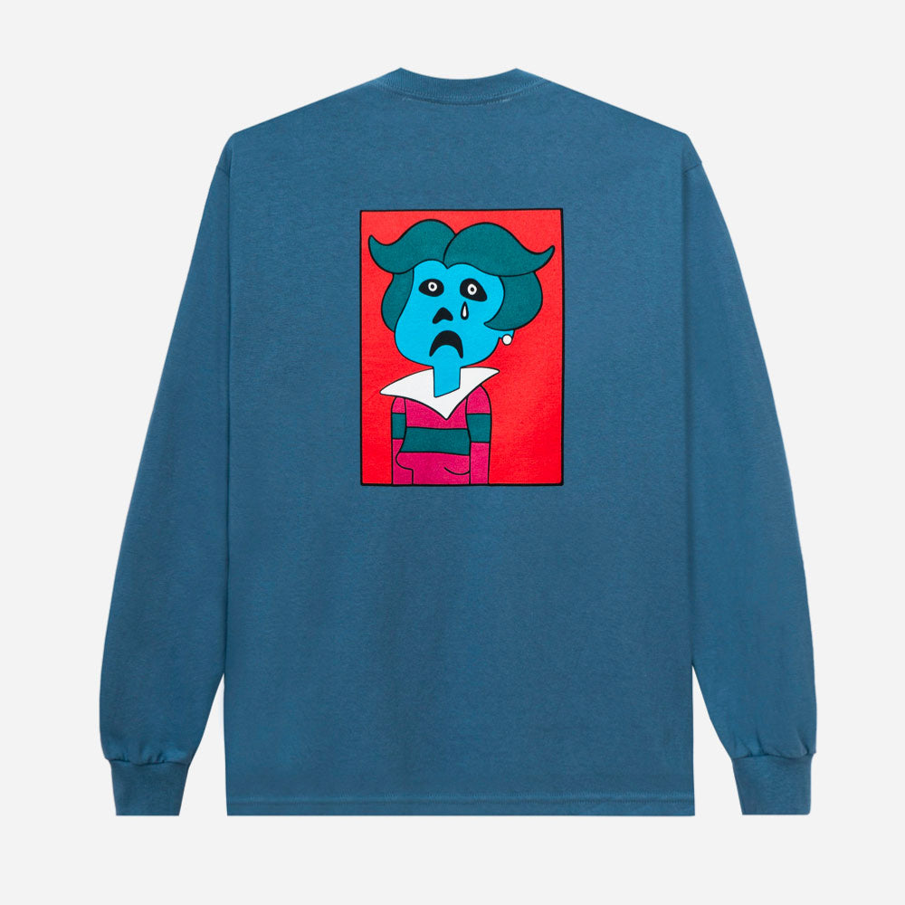 TIRED SAD KAREN L-S TEE - WILLOW GREEN