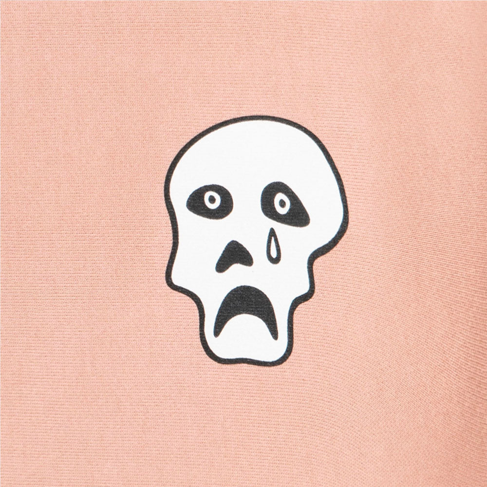 TIRED SAD SKULLS CREWNECK SWEATER - DUSTY PINK