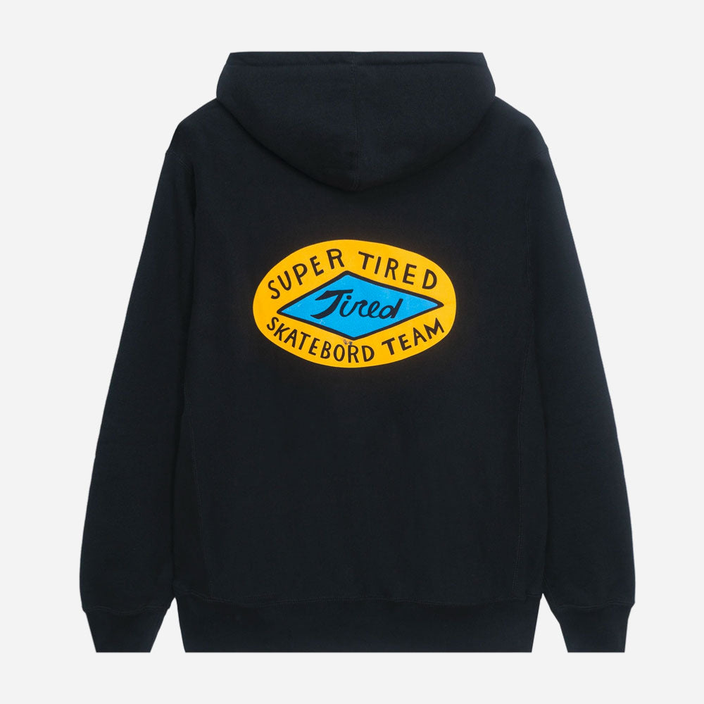 Tired Skatebord Team Pullover Hood - Black