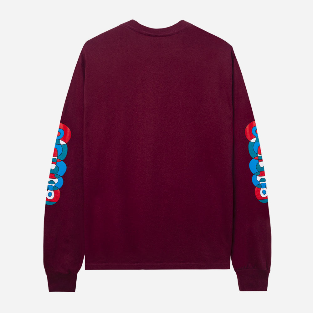 Tired - Wobbles L -S tee - Maroon