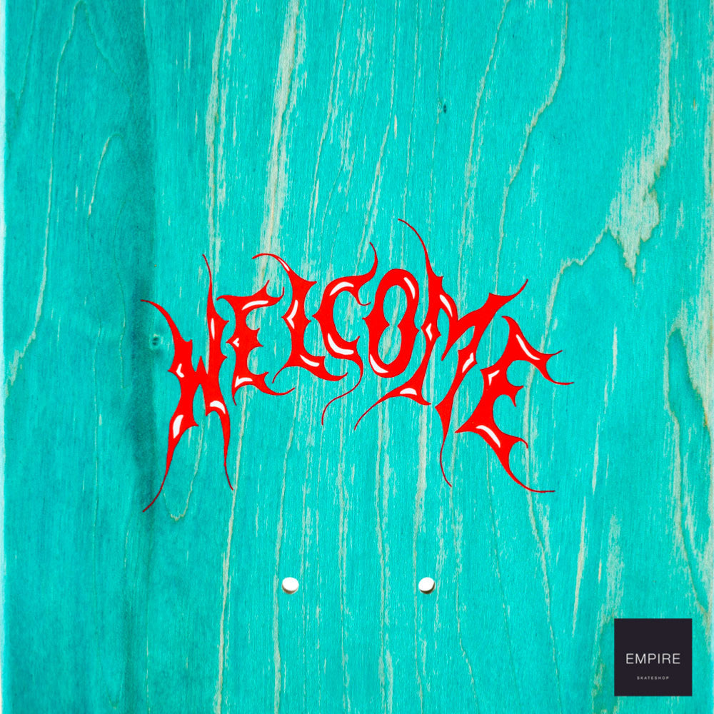 Welcome skateboards '' Angel "Ryan Townley Pro On Enenra - Light Teal Gold Foil