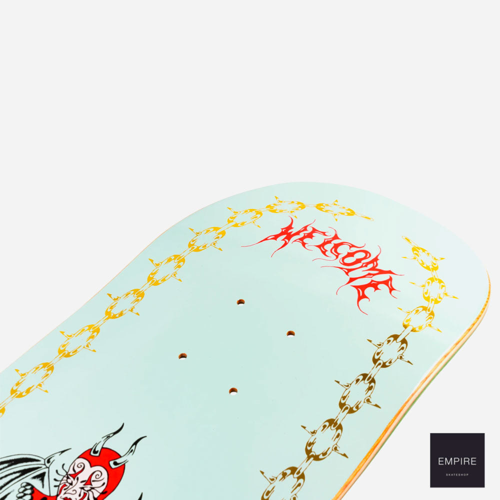 Welcome skateboards '' Angel "Ryan Townley Pro On Enenra - Light Teal Gold Foil